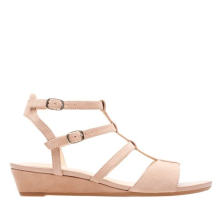 jolies sandales pour femmes design / sandales en daim beige